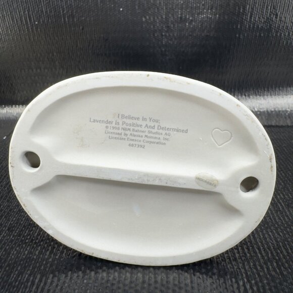 Enesco Kim Anderson Ceramic Figurine I Believe In You Lavender Is Positive 1998 - Picture 5 of 11